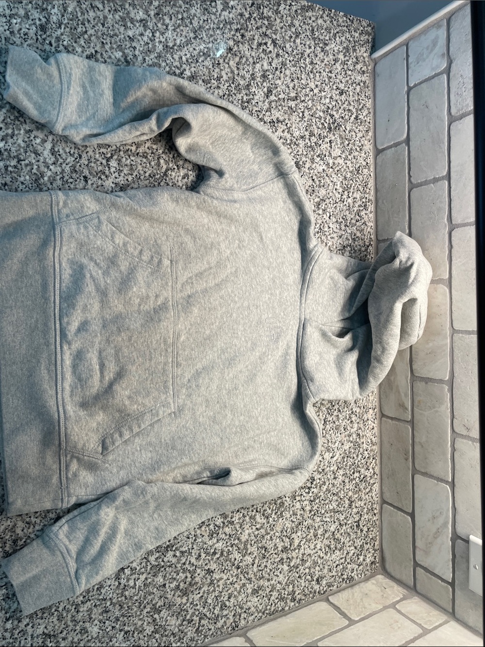 Men's Gray Hooded Sweatshirt - Classic Pullover Hoodie